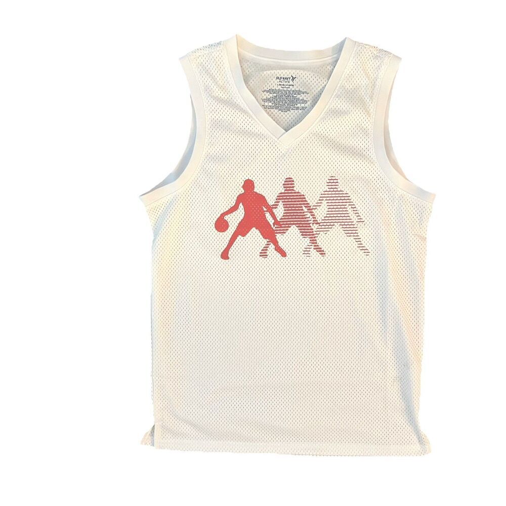 Old Navy Active Kids Tank Top Large Basketball